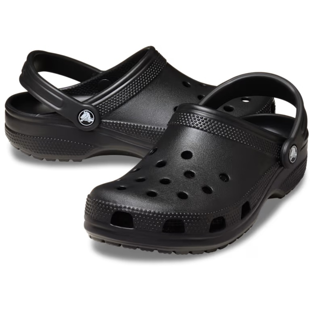 Black Clogs with Strap-size 8
